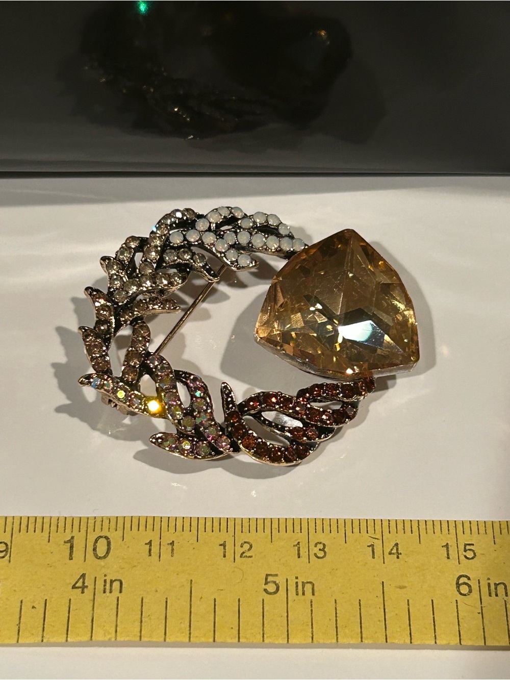 Champagne Convertible Statement Brooch Pendant - Picture 7 of 10